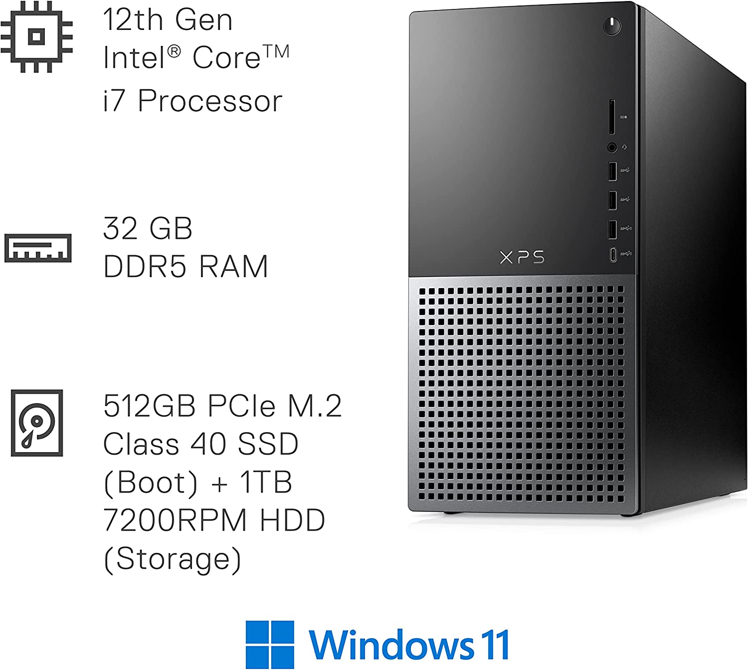 PC Dell XPS 8950 i9-12900K/16Gb DDR5/1Tb SSD M.2/8Gb RTX/Win11 Office21